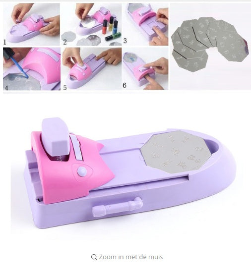 DIY Portable Nail Art Printer – Stamping Tool & Polish Decoration Machine Nail Stamper Set for Creative Nail Design - HZ Mobile