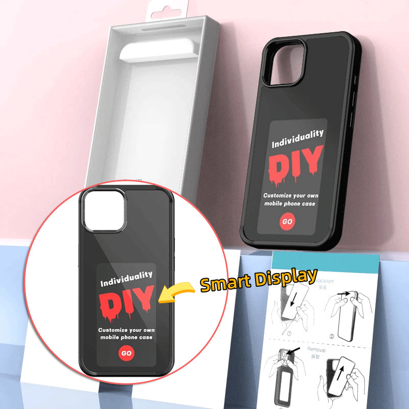 E-ink Screen Phone Case Unlimited Screen Projection Personalized Phone Cover Battery Free New Designer Luxury Phone Case - HZ Mobile