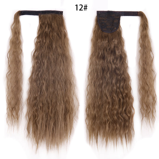 Water Wave Ponytail Wig – Velcro Wrap Synthetic High-Temperature Fiber - HZ Mobile