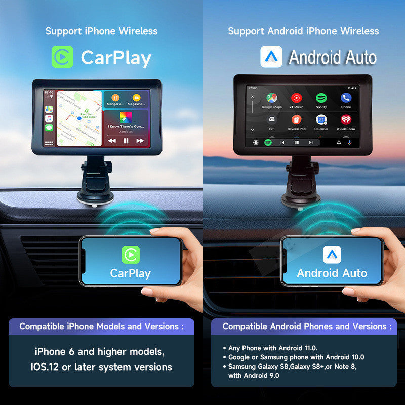 7 IPS Car Smart Screen Wireless Carplay Auto Mobile Phone Projection Screen Navigation - HZ Mobile