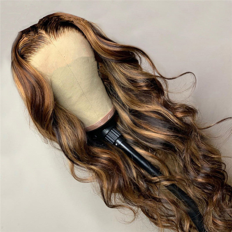 Women’s Fashion Long Curly Wig – Foreign Trade Synthetic Fiber Wigs with Rose Net Cap - HZ Mobile