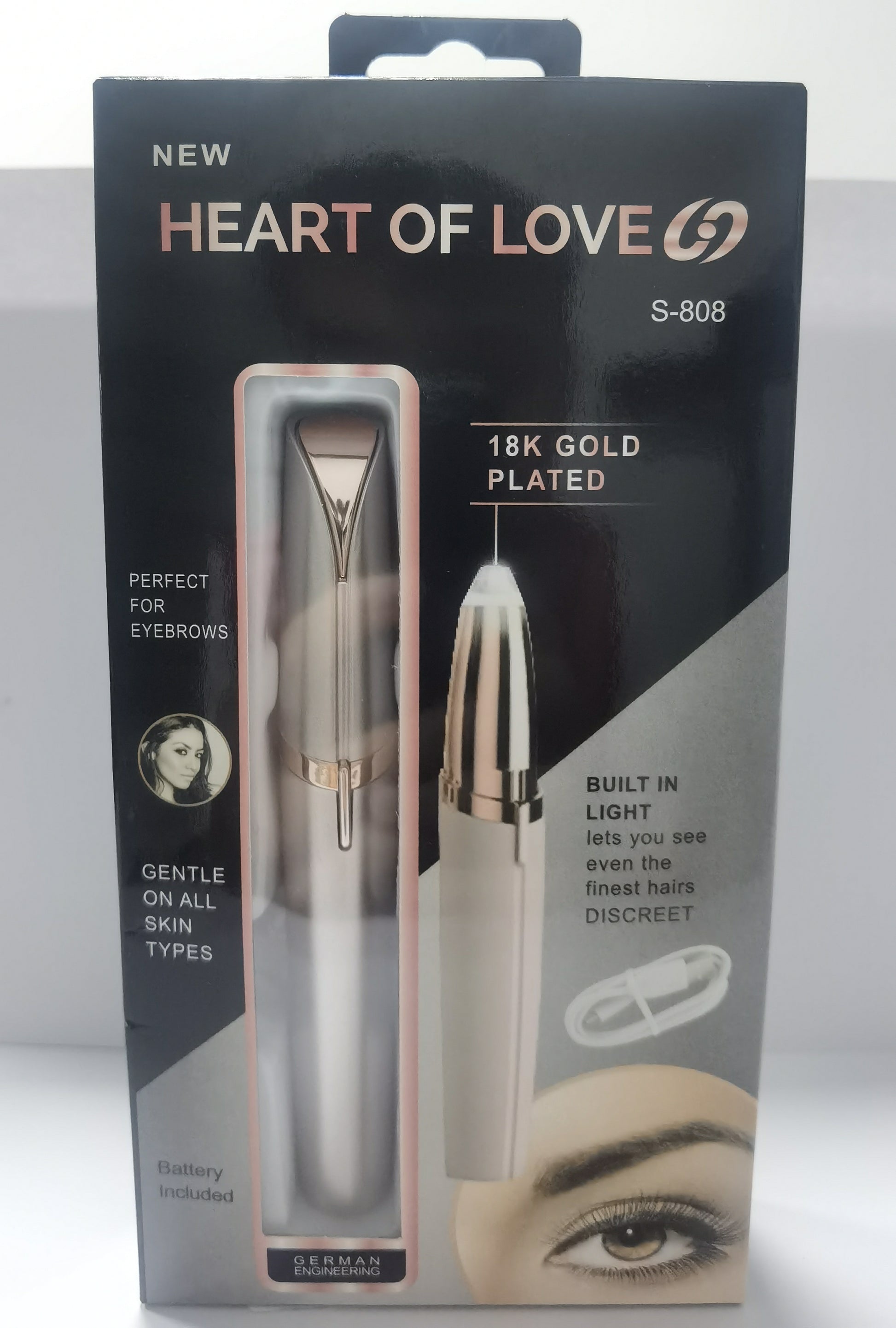 Mini Electric Eyebrow Trimmer – Painless Hair Remover with LED Light for Brows & Face - HZ Mobile