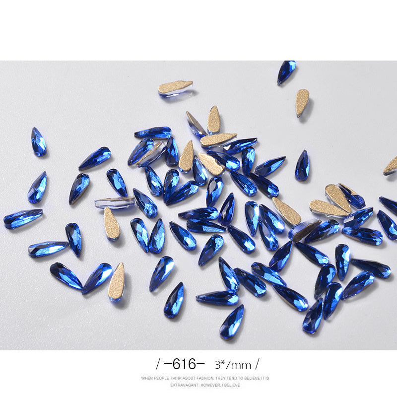 10 Pcs 3D Water Drop Rhinestones – Glitter Nail Art Decorations for DIY & Professional Manicure - HZ Mobile