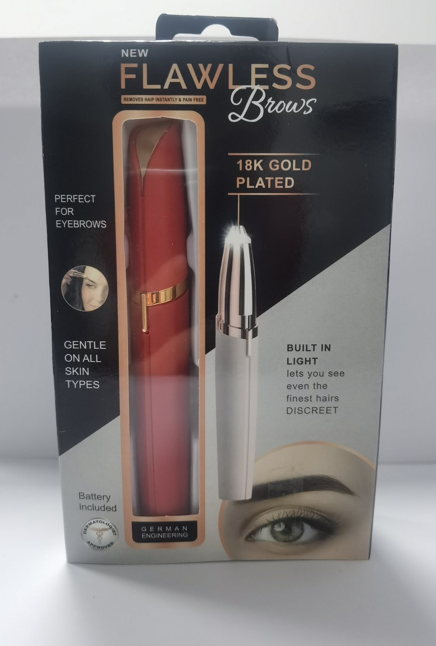 Mini Electric Eyebrow Trimmer – Painless Hair Remover with LED Light for Brows & Face - HZ Mobile