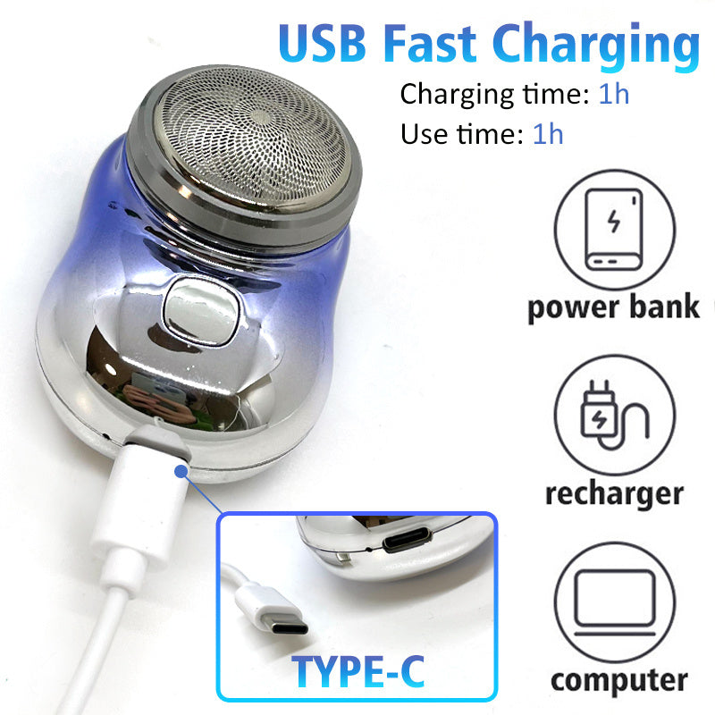 Mini Portable Electric Shaver for Men – Cordless USB Rechargeable, Wet & Dry, Painless - HZ Mobile