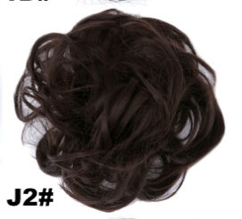 Fluffy Curly Hair Bun with Drawstring – Natural Look Hair Ring & Bun Maker for Women - HZ Mobile
