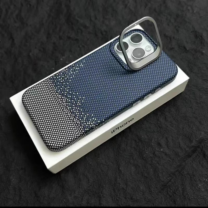 Woven Pattern Autumn & Winter Solid Color Drop-Resistant iPhone Case - HZ Mobile