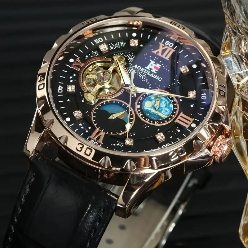 Large Dial Hollow Automatic Mechanical Watch for Men – HZ Mobile - HZ Mobile