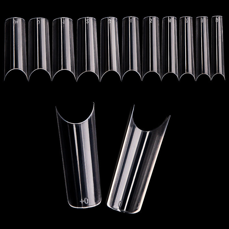 French Long Fake Nails – Classic Press-On Acrylic Tips for Salon & DIY Manicure - HZ Mobile