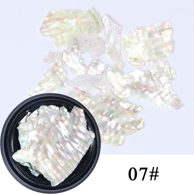Nail Shell Ornaments – Iridescent Crushed Shell Flakes for DIY Acrylic & Gel Nail Art - HZ Mobile