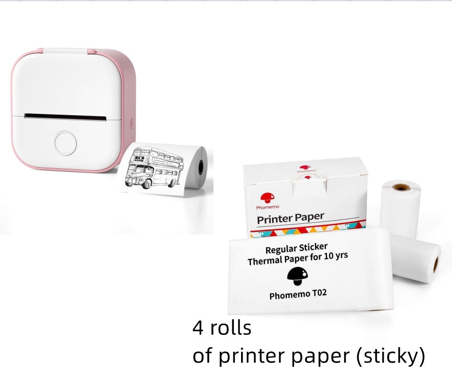 Portable Mini Thermal Label Printer Home Photo Printer Student Wrong Question Printer Bluetooth-compatible Mini Label Printer Price Tag - HZ Mobile