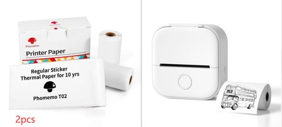 Portable Mini Thermal Label Printer Home Photo Printer Student Wrong Question Printer Bluetooth-compatible Mini Label Printer Price Tag - HZ Mobile