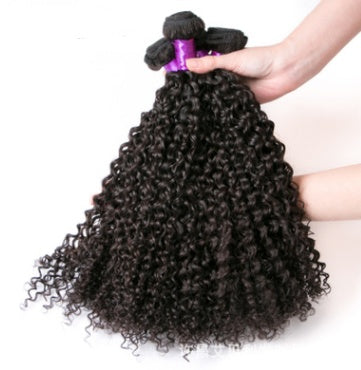 Brazilian Virgin Human Hair – Kinky Curly Wig & Hair Extensions, Natural Black Weave Bundles - HZ Mobile