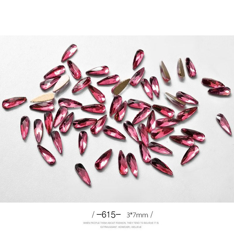 10 Pcs 3D Water Drop Rhinestones – Glitter Nail Art Decorations for DIY & Professional Manicure - HZ Mobile