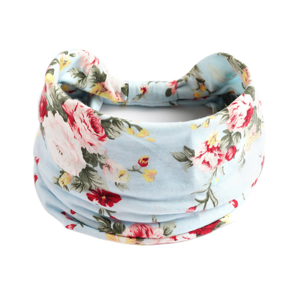 Bohemian Yoga Sports Headband – Cashew Print, Sweat-Absorbent & Non-Slip Elastic Hairband - HZ Mobile