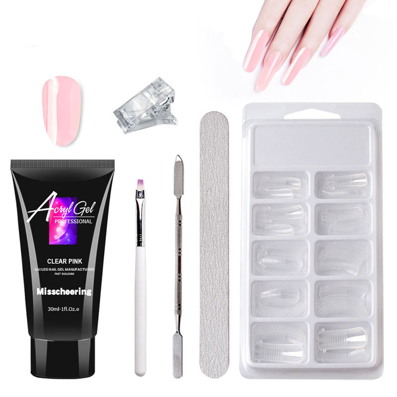 Painless Extension Gel Nail Art Without Paper Holder Quick Model Painless Crystal Gel Set - HZ Mobile