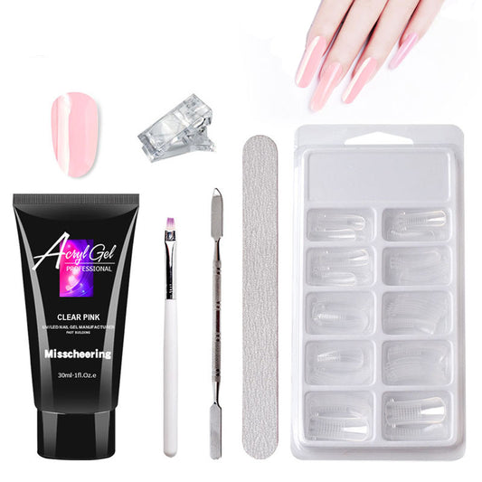 Painless Extension Gel Nail Art Without Paper Holder Quick Model Painless Crystal Gel Set - HZ Mobile