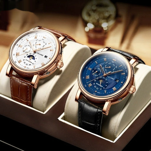 Men’s Thin Calendar Large Dial Mechanical Watch – HZ Mobile - HZ Mobile
