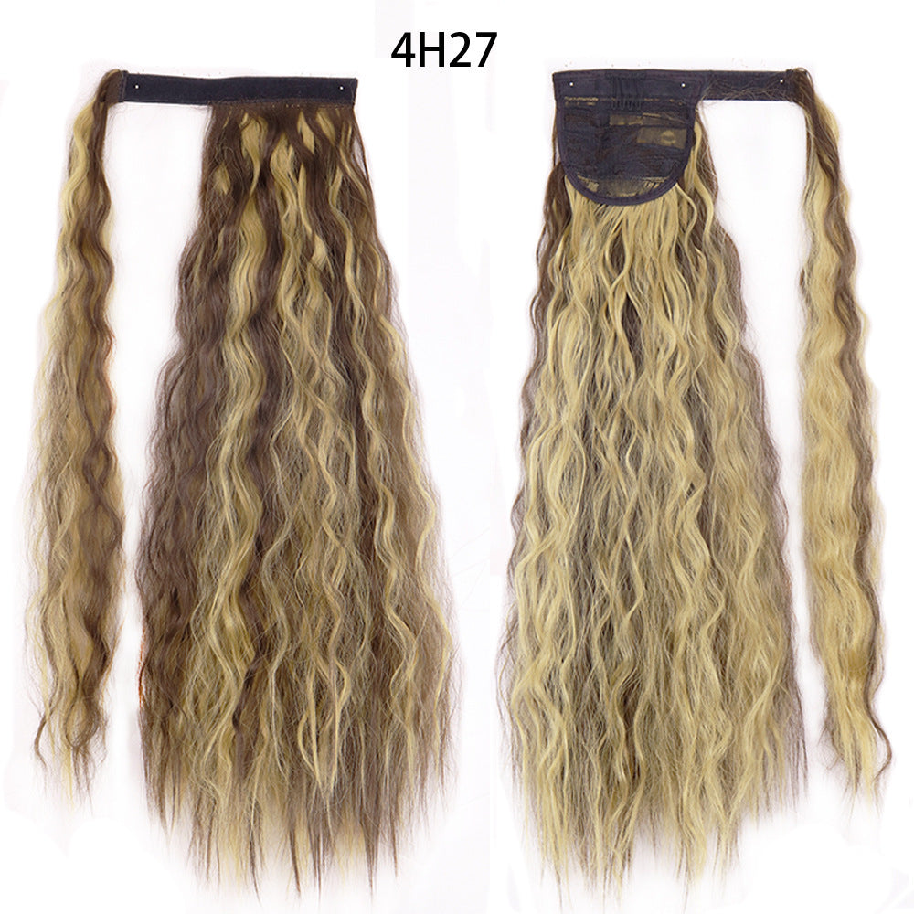 Water Wave Ponytail Wig – Velcro Wrap Synthetic High-Temperature Fiber - HZ Mobile