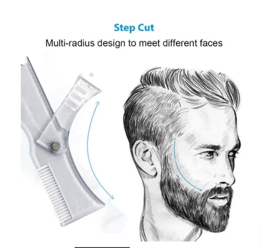 Multifunctional Beard Shaping Comb – Men’s Styling Template with Manual Rotating Edge - HZ Mobile