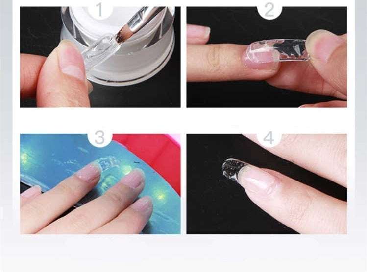 Clear Removable Nail Gel – Phototherapy Builder Gel with Nail Extension Tablets for DIY & Salon - HZ Mobile