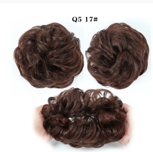 Fluffy Curly Hair Bun with Drawstring – Natural Look Hair Ring & Bun Maker for Women - HZ Mobile