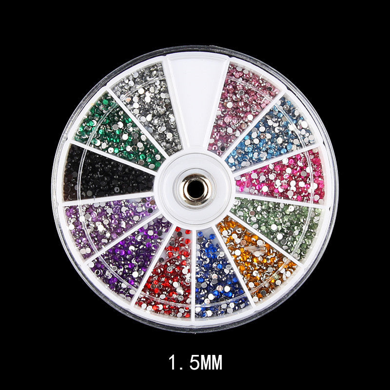 12 Colors Diamond Rhinestone Fake Nails – Sparkling Press-On Tips for DIY & Salon Manicure - HZ Mobile