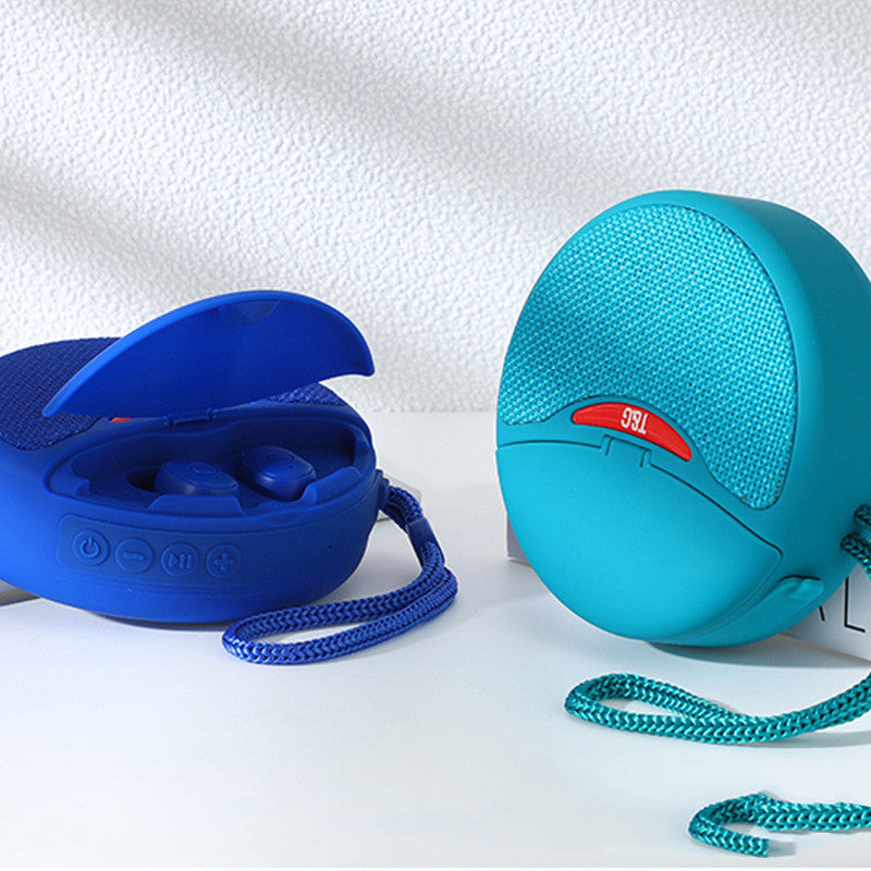 Outdoor Portable Headset Bluetooth Speaker Integrated Wireless 3D Stereo Subwoofer Music Speaker Support TF Card FM Radio - HZ Mobile