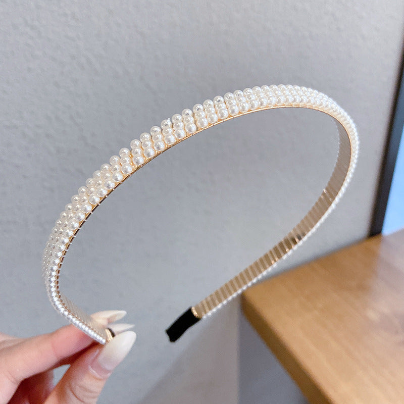 Thin Pearl Headband – Elegant Hair Accessory for Weddings, Parties & Daily Wear - HZ Mobile