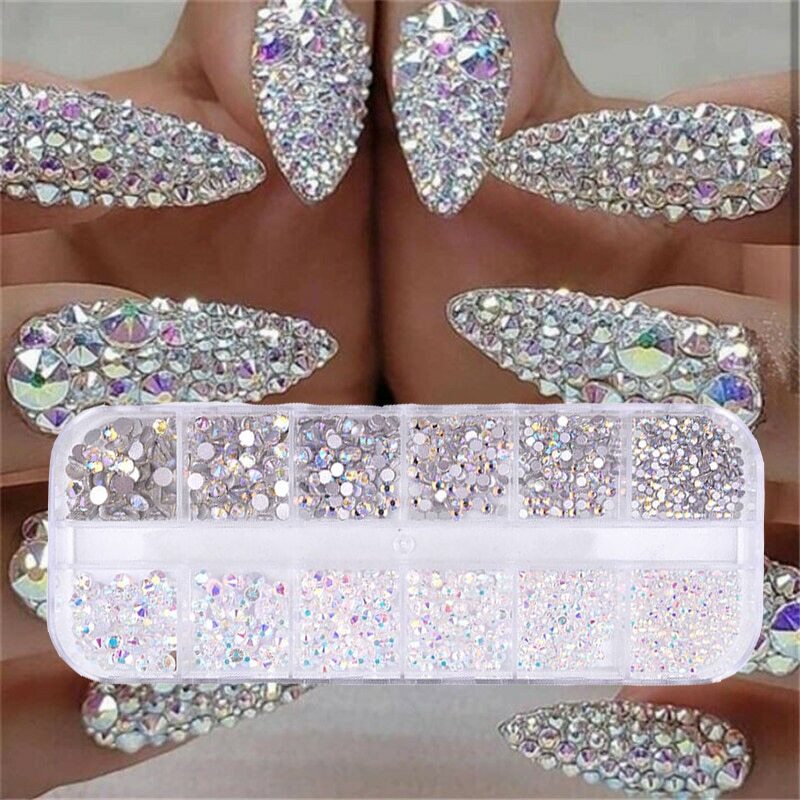 Symphony AB Rhinestones for Nail Art – Sparkling Crystal Decorations for DIY & Salon Manicure - HZ Mobile