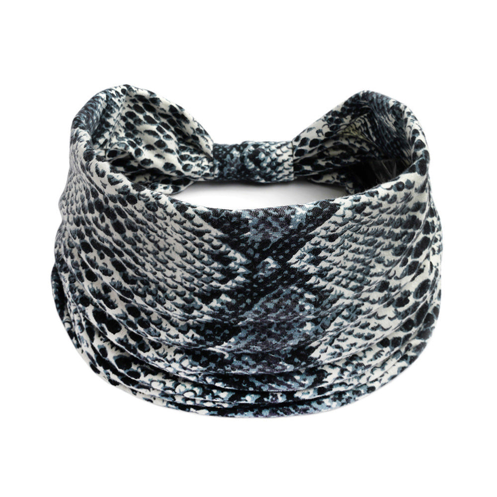 Bohemian Yoga Sports Headband – Cashew Print, Sweat-Absorbent & Non-Slip Elastic Hairband - HZ Mobile