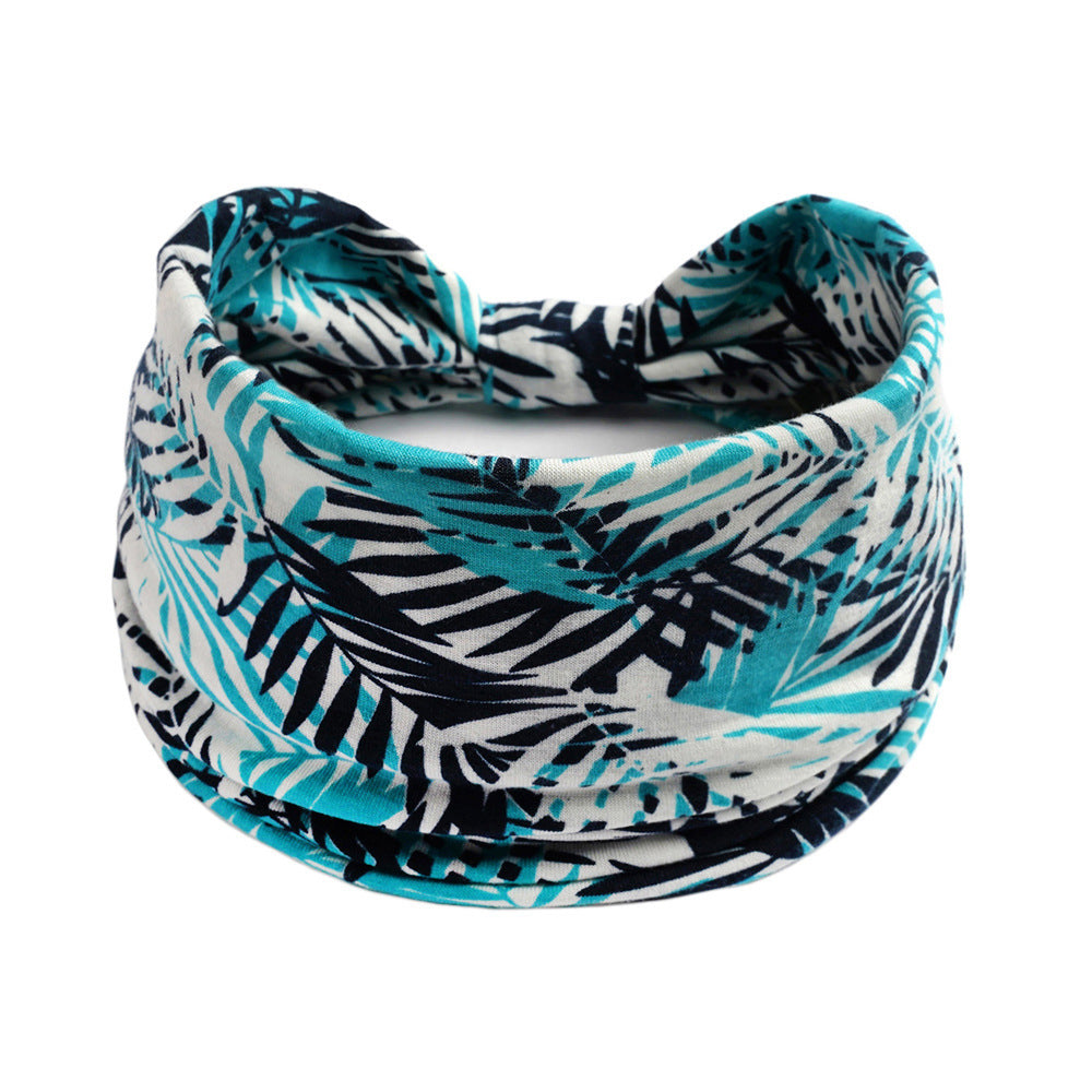 Bohemian Yoga Sports Headband – Cashew Print, Sweat-Absorbent & Non-Slip Elastic Hairband - HZ Mobile