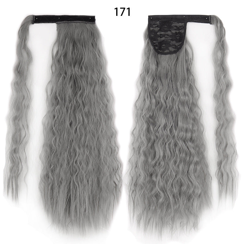 Water Wave Ponytail Wig – Velcro Wrap Synthetic High-Temperature Fiber - HZ Mobile