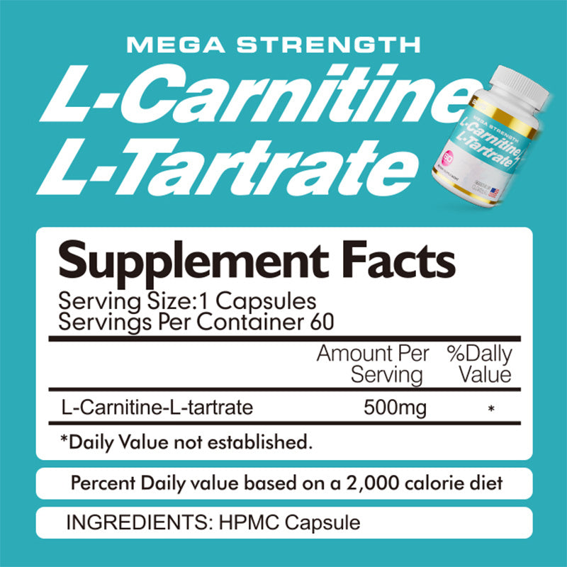 L-Carnitine L-Tartrate Capsules – Energy, Metabolism & Workout Recovery Support - HZ Mobile