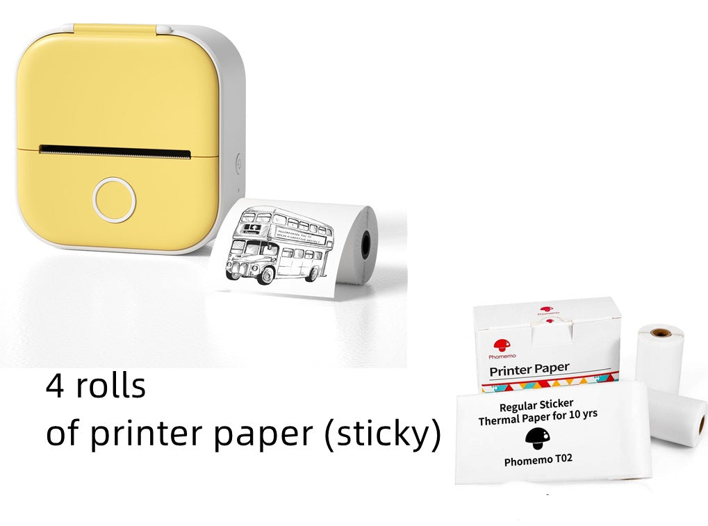 Portable Mini Thermal Label Printer Home Photo Printer Student Wrong Question Printer Bluetooth-compatible Mini Label Printer Price Tag - HZ Mobile