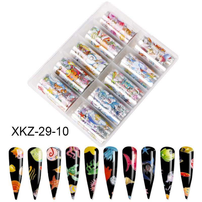 Butterfly & Star Nail Transfer Paper – Laser Foil Stickers for DIY European & American Nail Art - HZ Mobile