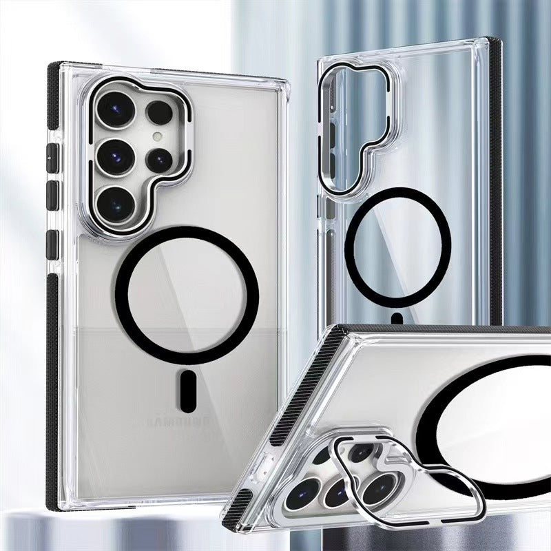 Two-Tone Magnetic Case for Samsung Galaxy S25 Ultra – Colorful Hardware Protective Cover - HZ Mobile