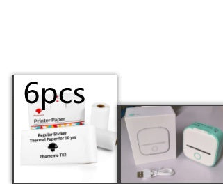 Portable Mini Thermal Label Printer Home Photo Printer Student Wrong Question Printer Bluetooth-compatible Mini Label Printer Price Tag - HZ Mobile