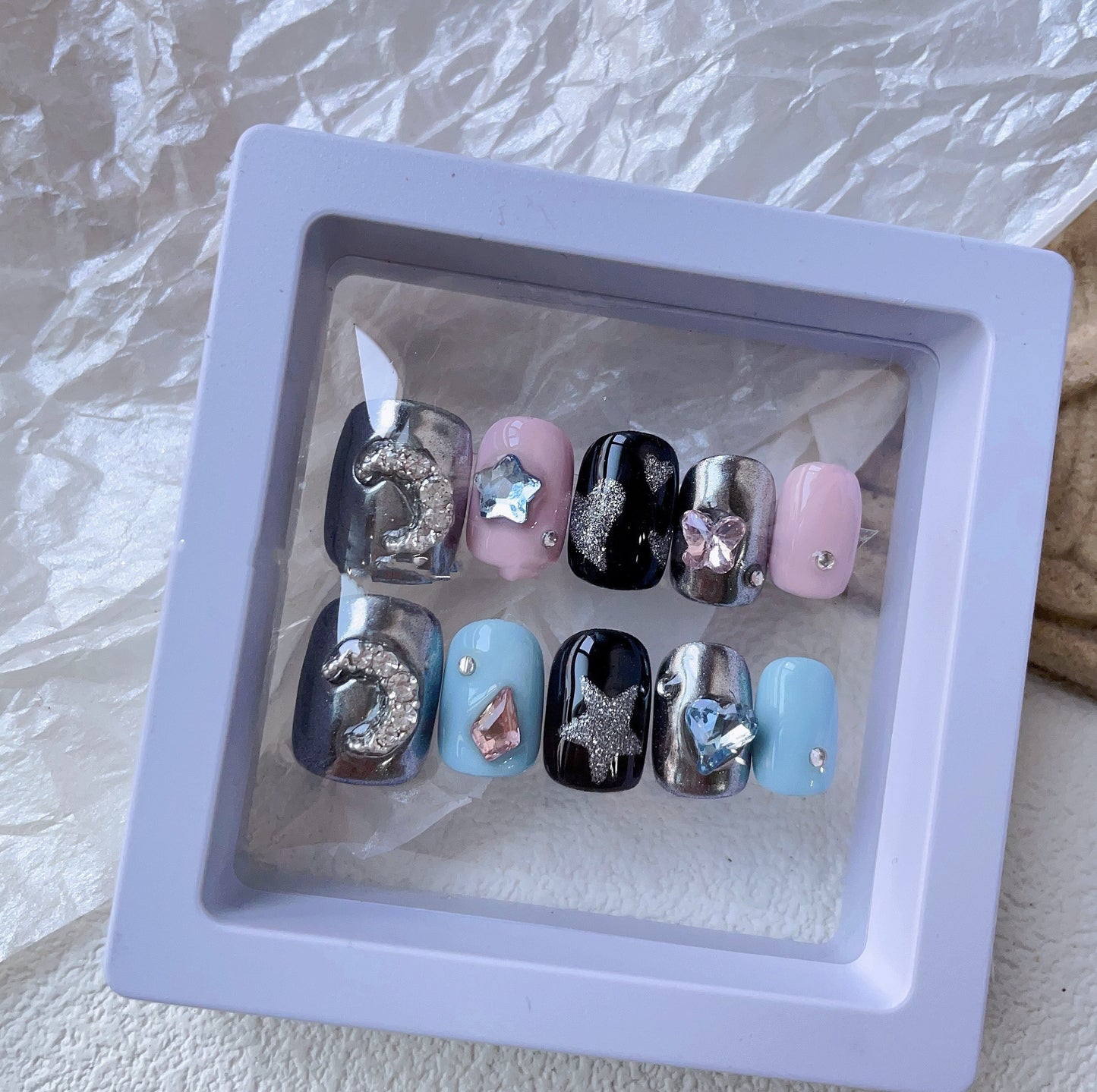Star Girl Nail Patches – Trendy Wearable Press-On Fake Nails for DIY & Salon Manicure - HZ Mobile