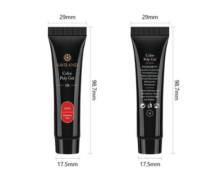 15g Colored Crystal Nail Extension Gel – Builder Glue for DIY & Professional Nail Art - HZ Mobile