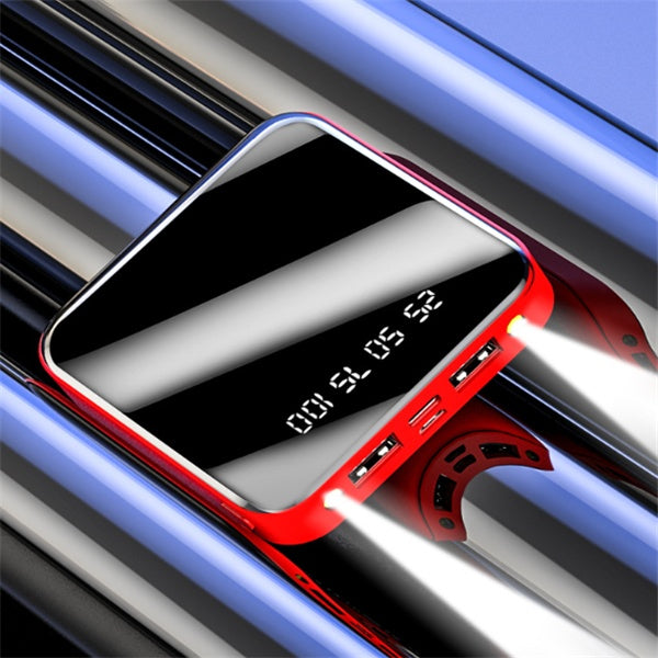 Mini Power Bank 20000 MAh Portable Mirror Digital Display Power Bank - HZ Mobile
