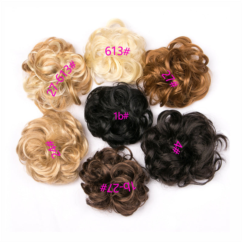 Fluffy Curly Hair Bun with Drawstring – Natural Look Hair Ring & Bun Maker for Women - HZ Mobile