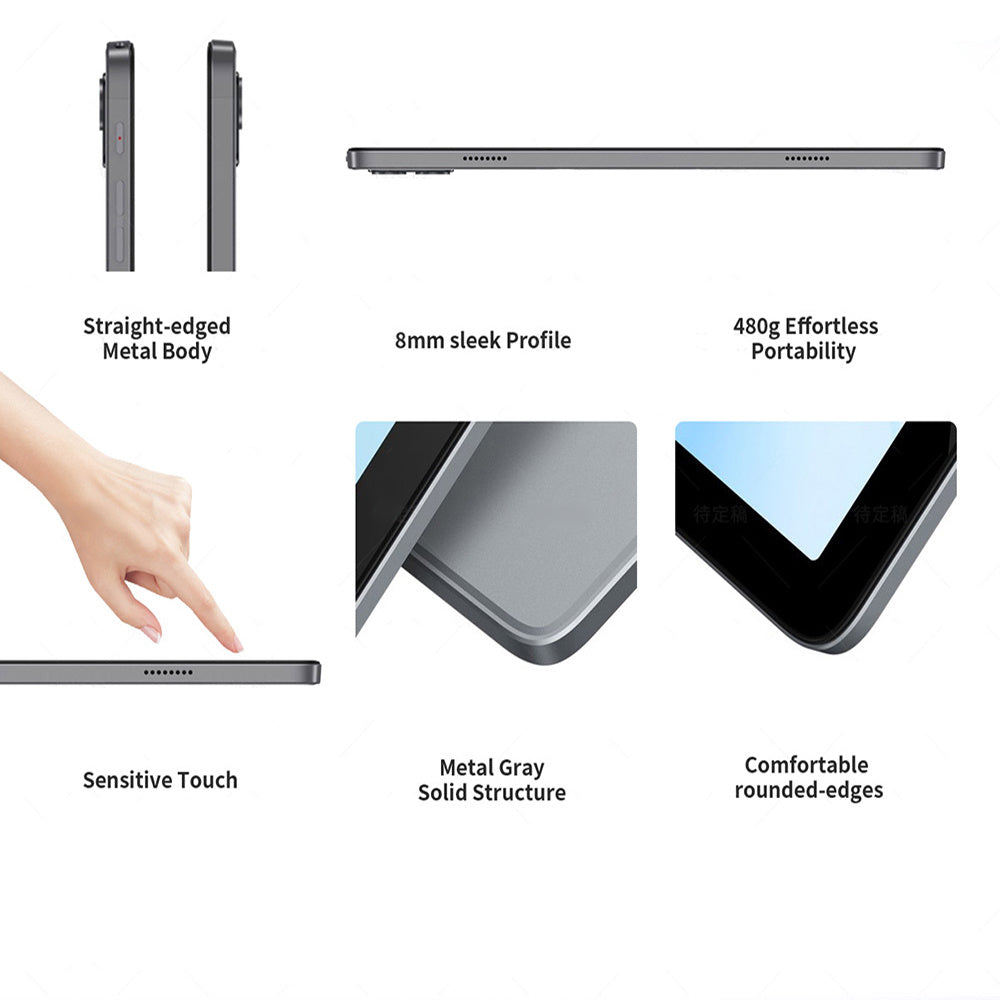 G-tab T11 Android 14 Tablet 10.1 Inch 1280&800 IPS Screen Unisoc T606 8 Core Max 1.6GHz 8GB RAM 4GB&4GB Expansion128GB ROM 2.4&5GHz WiFi Bluetooth 5.0 6580mAh Battery 8MP&13MP Camera Dual 4G - HZ Mobile