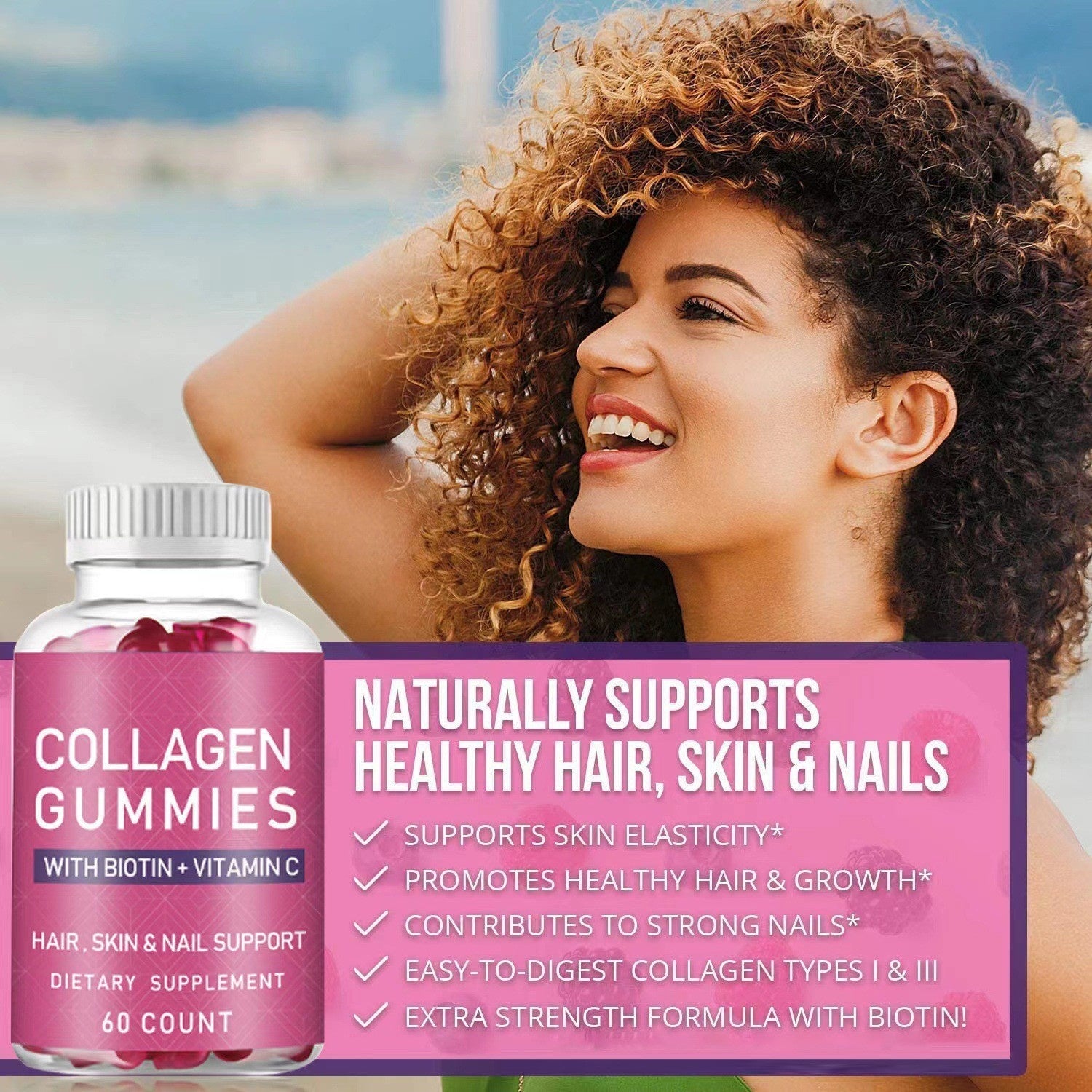 Collagen Gummies – Skin, Hair & Nail Support for Youthful Glow & Joint Health - HZ Mobile