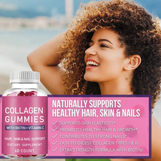 Collagen Gummies – Skin, Hair & Nail Support for Youthful Glow & Joint Health - HZ Mobile
