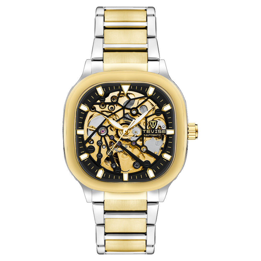 Waterproof Automatic Luminous Square Hollow Men’s Watch – HZ Mobile - HZ Mobile