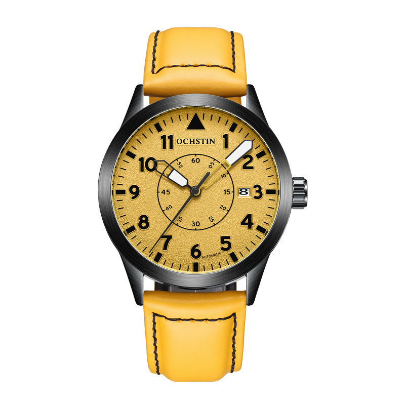Metal Automatic Mechanical Leather Waterproof Men’s Luminous Watch – HZ Mobile - HZ Mobile