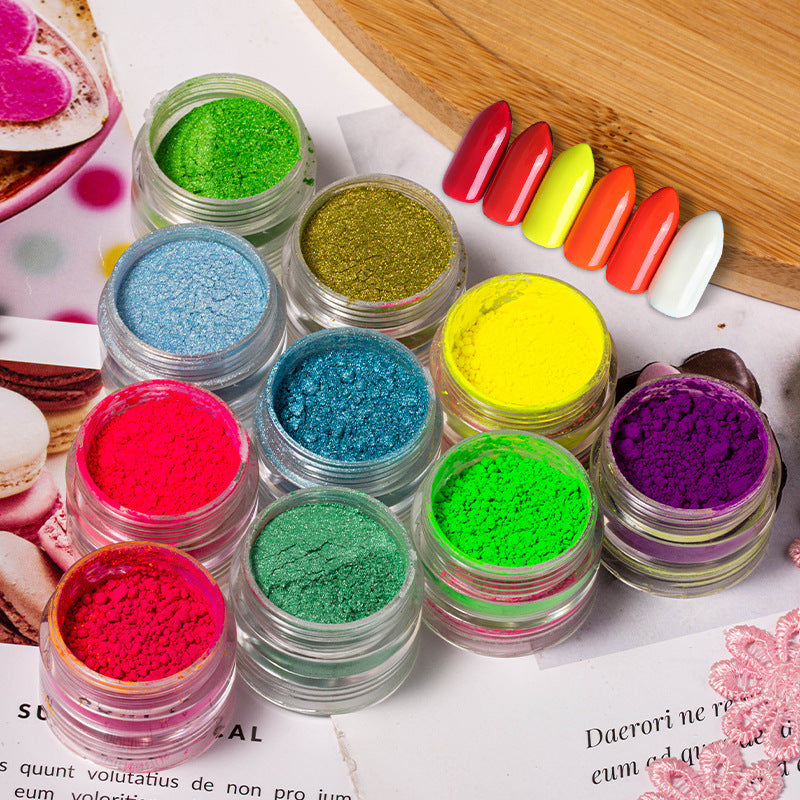 6 Colors Pearl Powder – Shimmer Dyed Pigment for Nails, Crafts & Resin Art - HZ Mobile