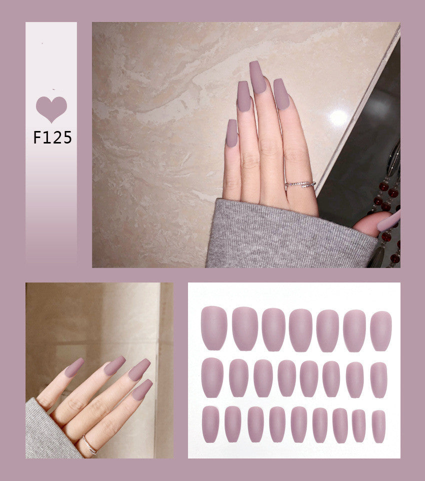 Nail Art Scrub Ballet Fake Nails – Matte Textured Press-On Tips for DIY & Salon Manicure - HZ Mobile