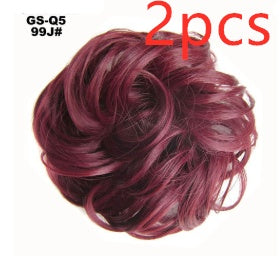 Fluffy Curly Hair Bun with Drawstring – Natural Look Hair Ring & Bun Maker for Women - HZ Mobile